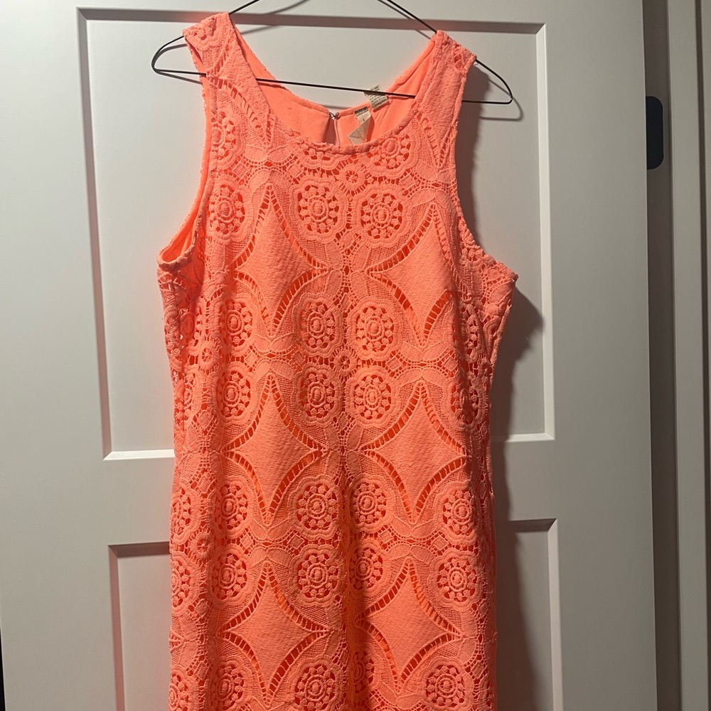 Orange midi tank dress